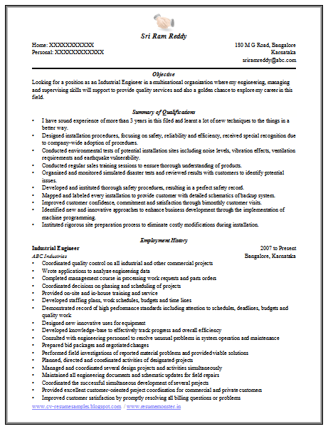 Resume for 2 years experienced